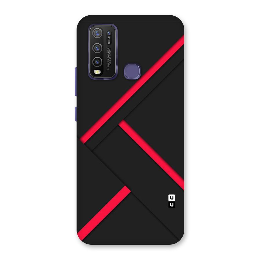 Red Disort Stripes Back Case for Vivo Y50