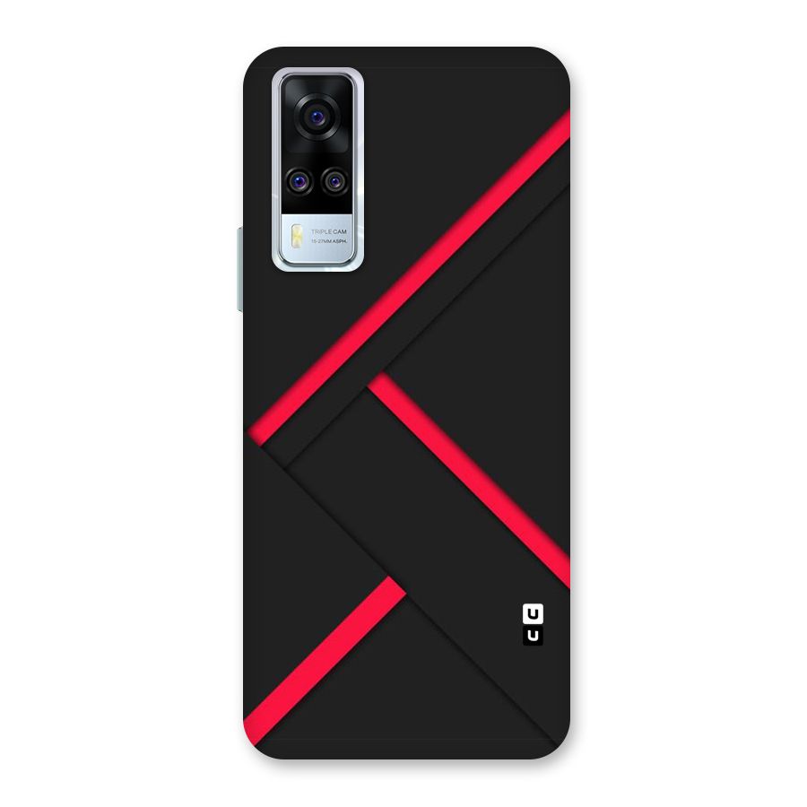 Red Disort Stripes Back Case for Vivo Y51A