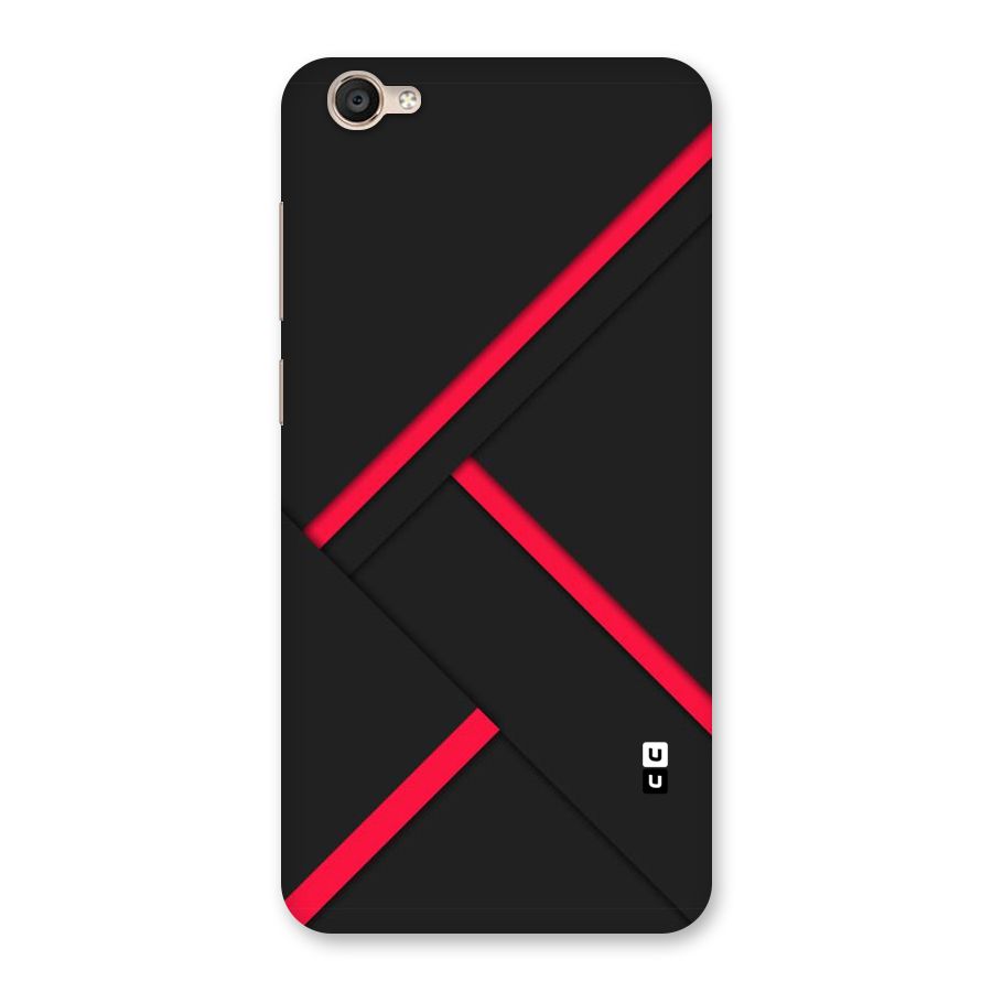 Red Disort Stripes Back Case for Vivo Y55s