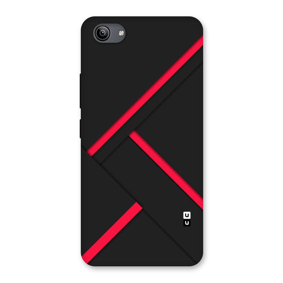 Red Disort Stripes Back Case for Vivo Y81i