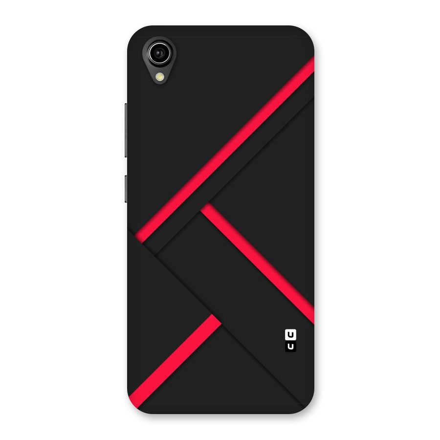 Red Disort Stripes Back Case for Vivo Y90