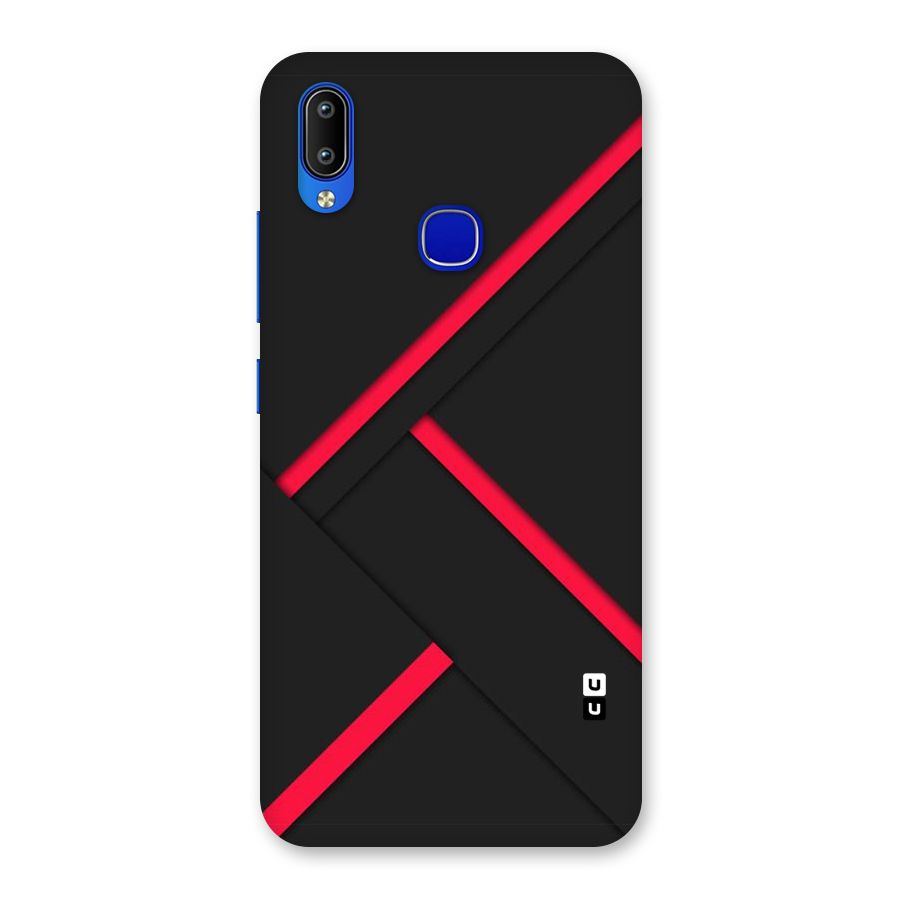 Red Disort Stripes Back Case for Vivo Y91