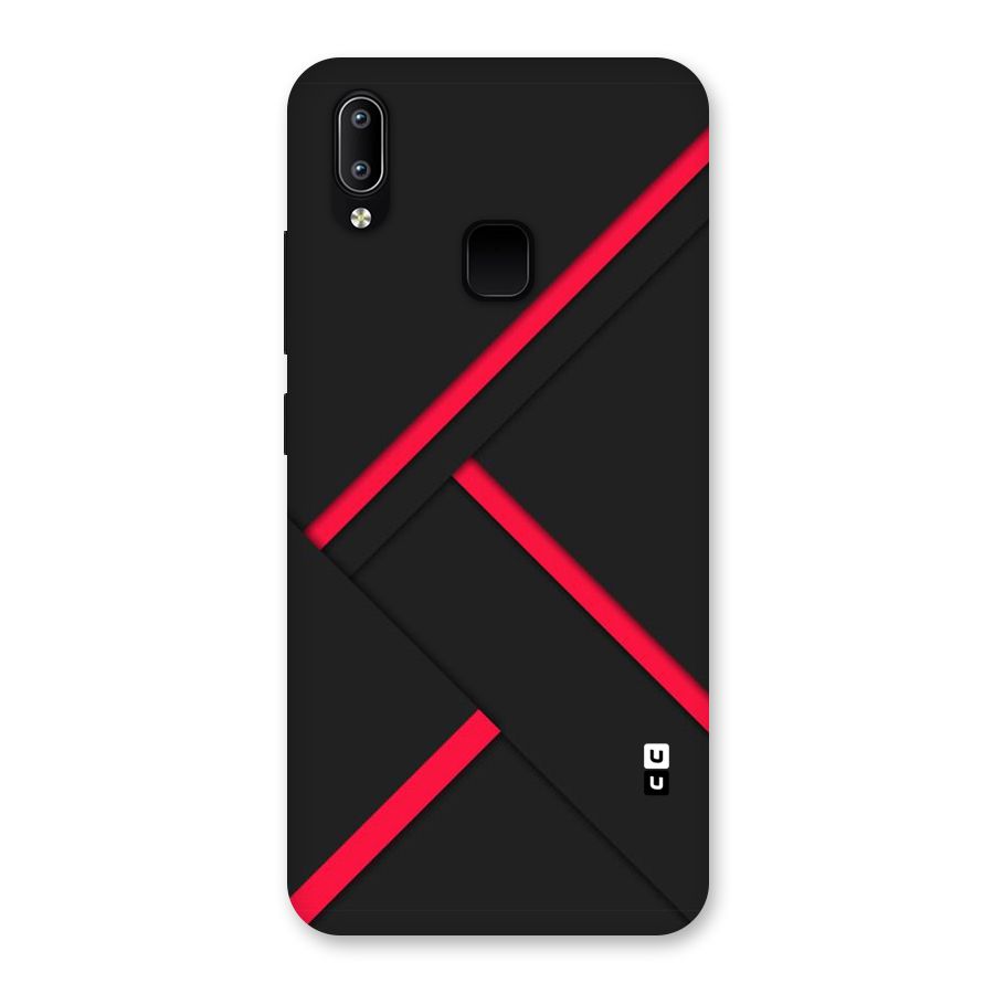 Red Disort Stripes Back Case for Vivo Y93