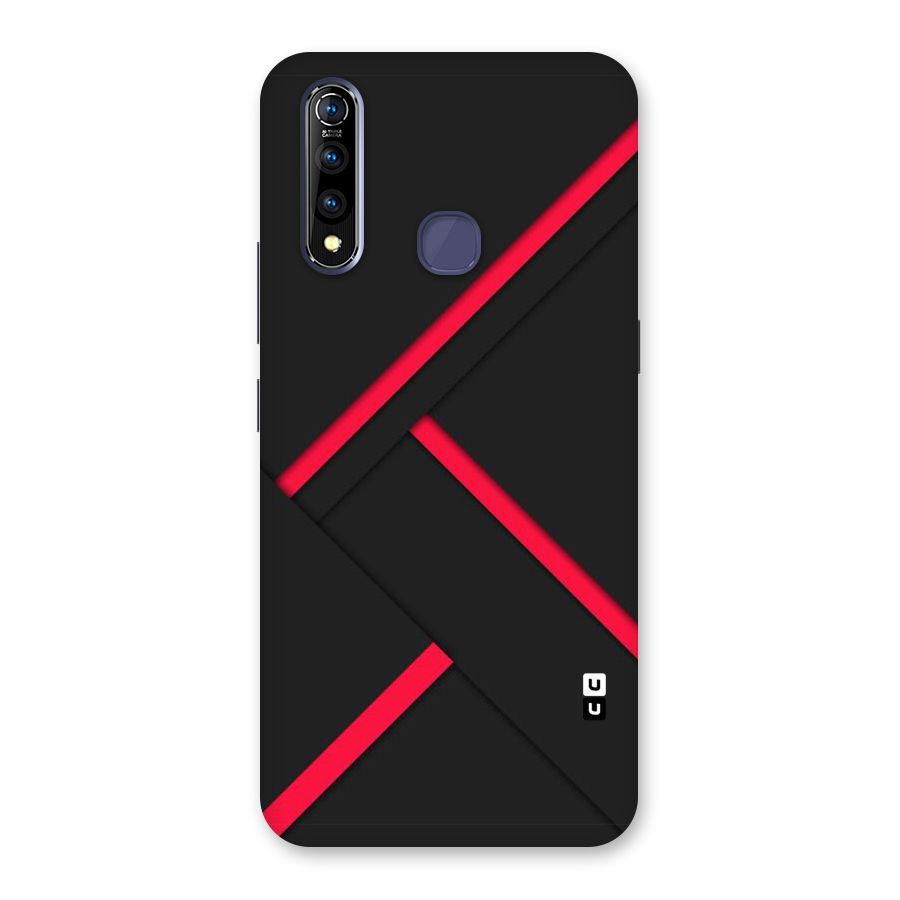 Red Disort Stripes Back Case for Vivo Z1 Pro