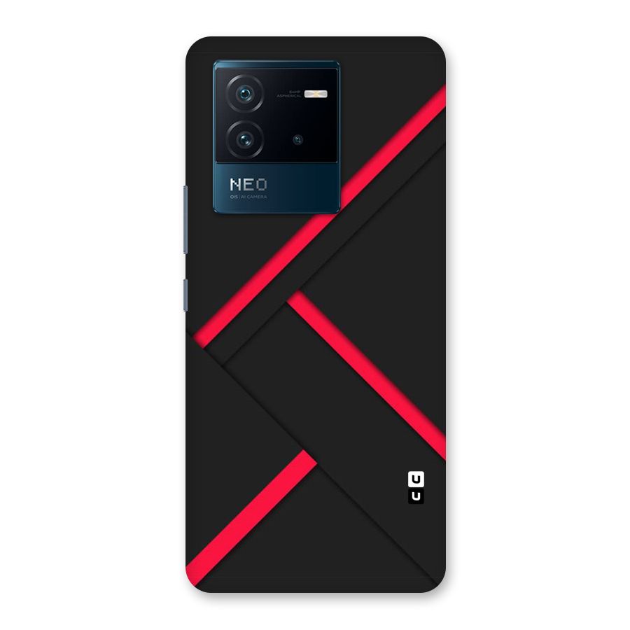 Red Disort Stripes Back Case for Vivo iQOO Neo 6 5G