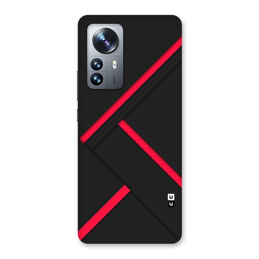 Red Disort Stripes Back Case for Xiaomi 12 Pro