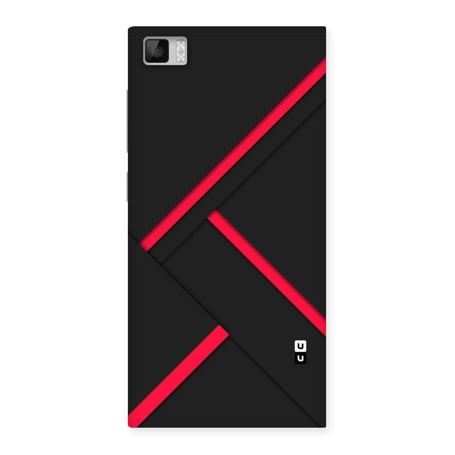 Red Disort Stripes Back Case for Xiaomi Mi3
