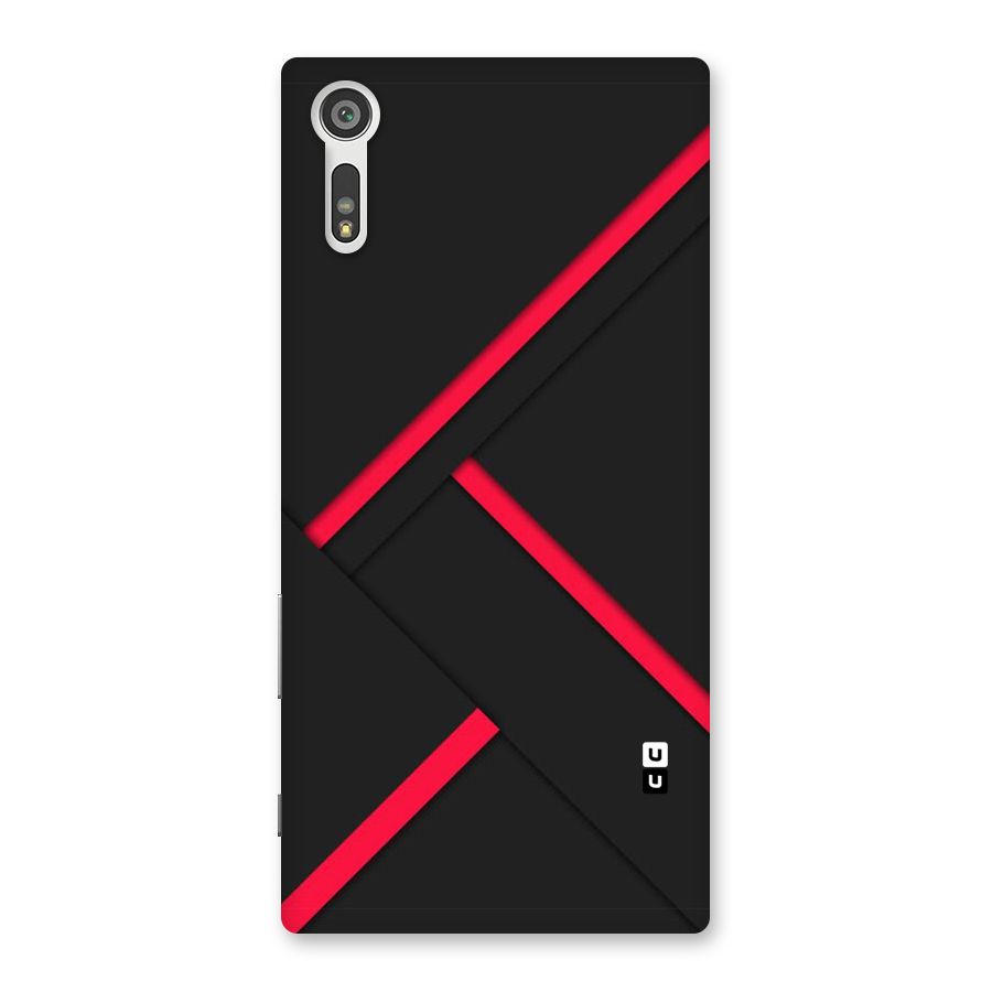 Red Disort Stripes Back Case for Xperia XZ