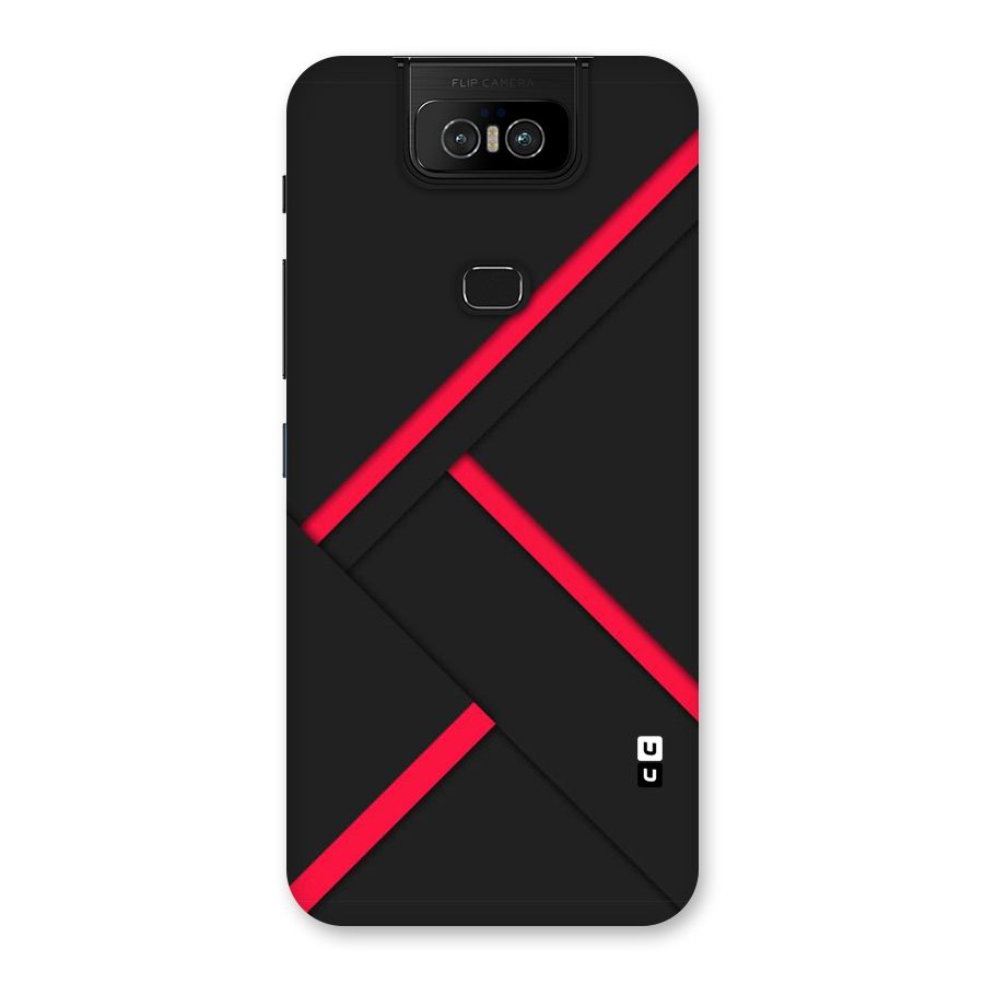 Red Disort Stripes Back Case for Zenfone 6z