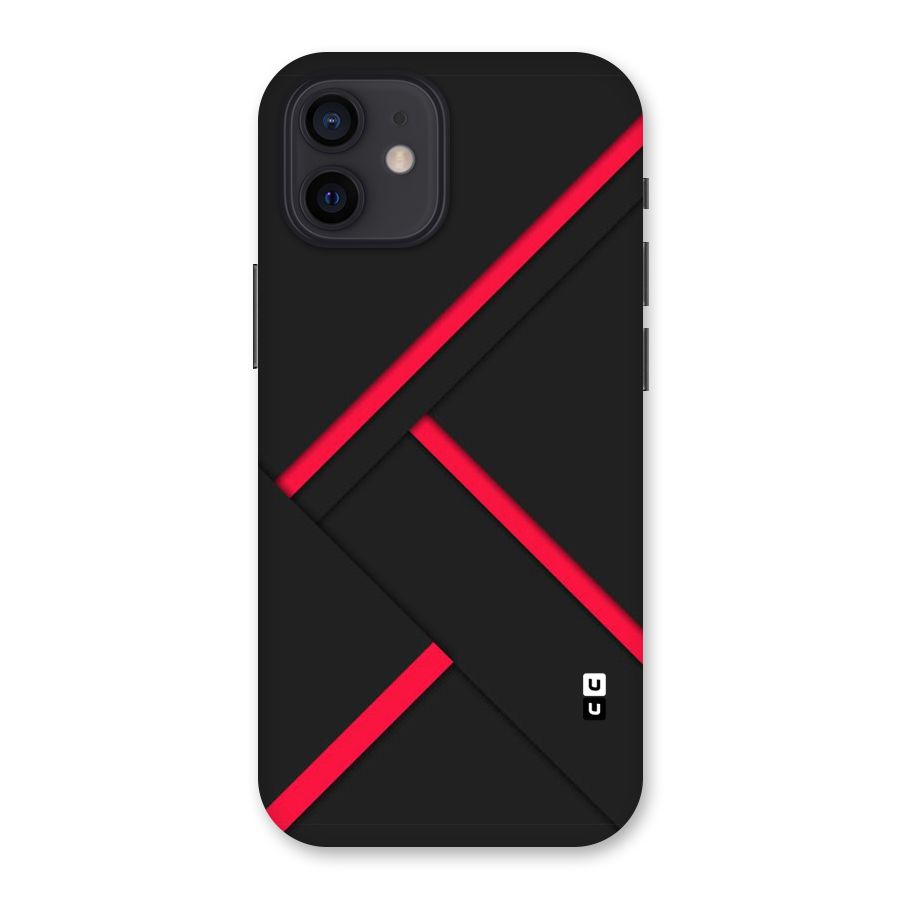 Red Disort Stripes Back Case for iPhone 12