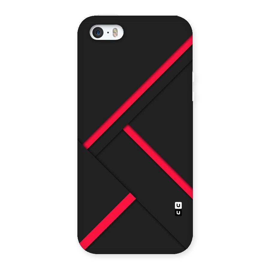 Red Disort Stripes Back Case for iPhone SE