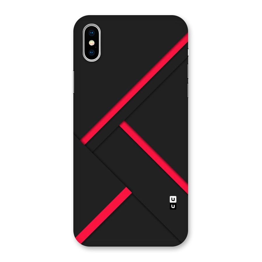 Red Disort Stripes Back Case for iPhone XS