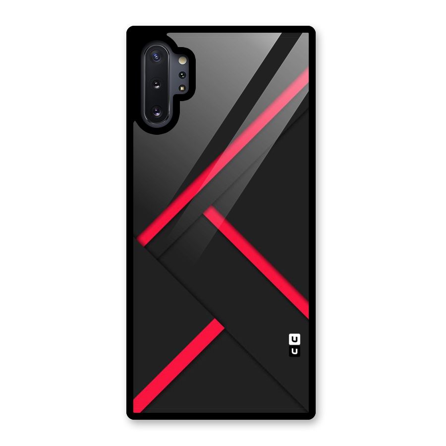 Red Disort Stripes Glass Back Case for Galaxy Note 10 Plus