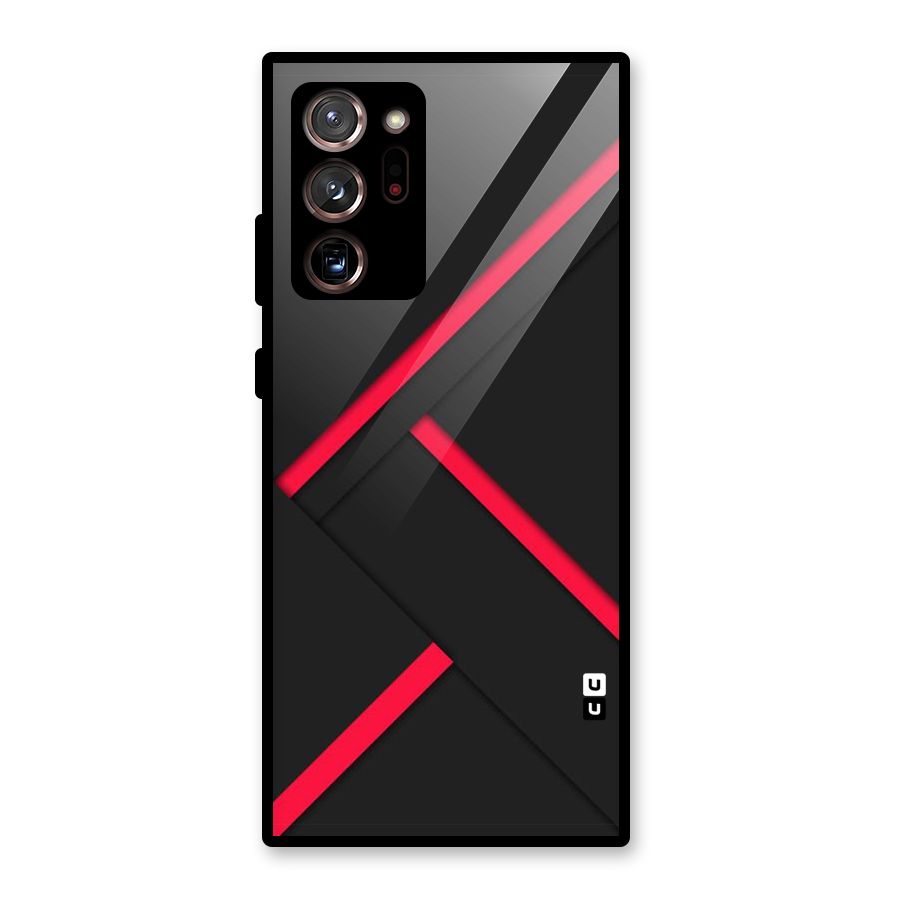 Red Disort Stripes Glass Back Case for Galaxy Note 20 Ultra