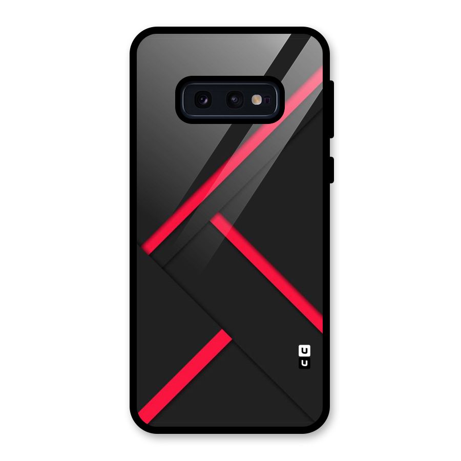 Red Disort Stripes Glass Back Case for Galaxy S10e