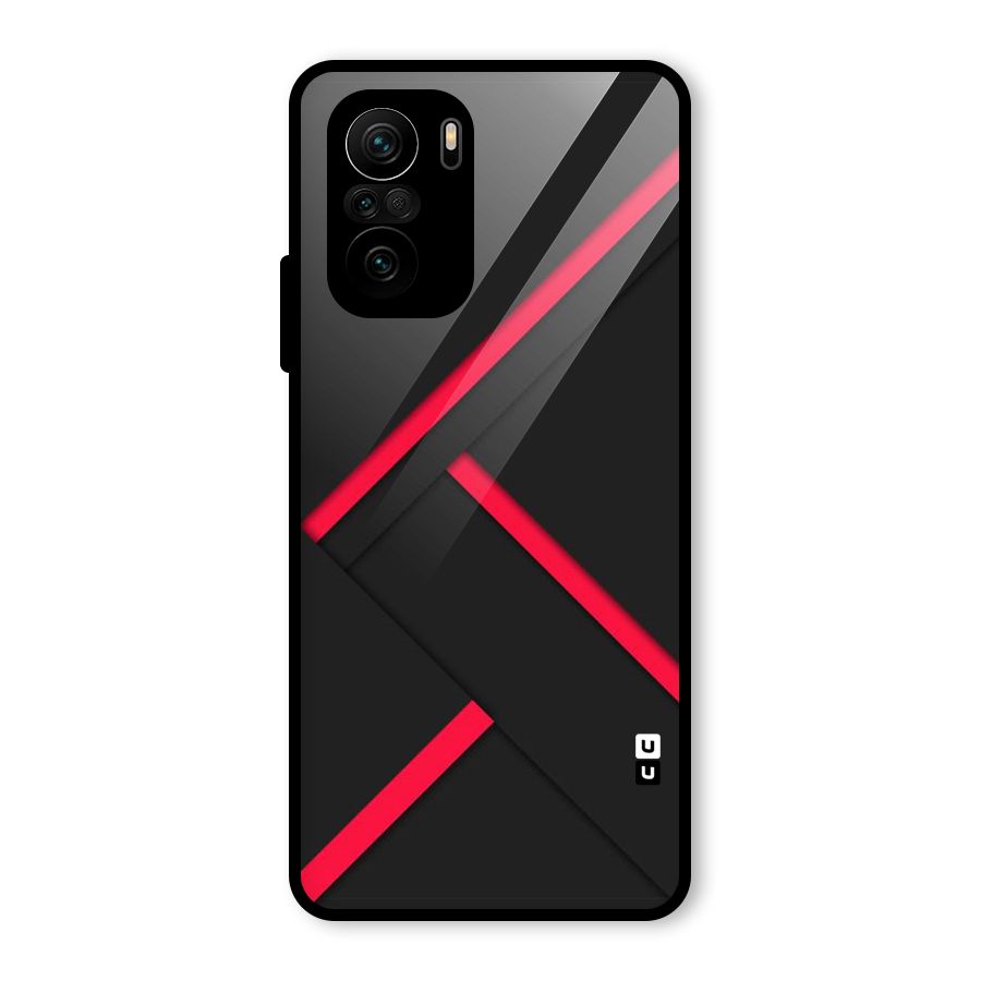 Red Disort Stripes Glass Back Case for Mi 11X Pro