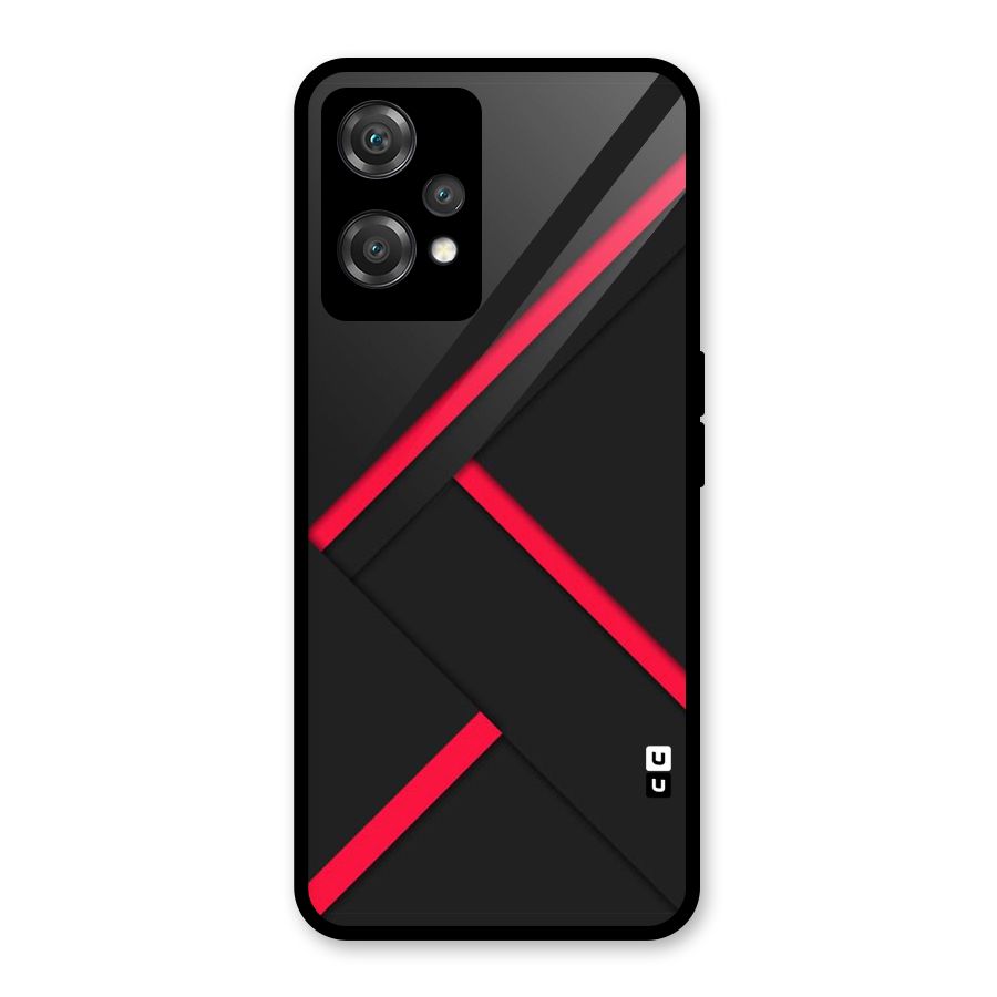 Red Disort Stripes Glass Back Case for OnePlus Nord CE 2 Lite 5G