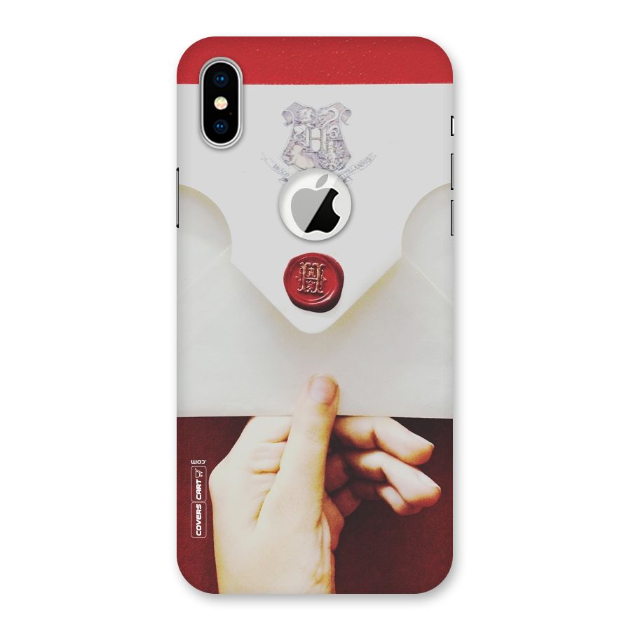 Red Envelope Back Case for iPhone X Logo Cut