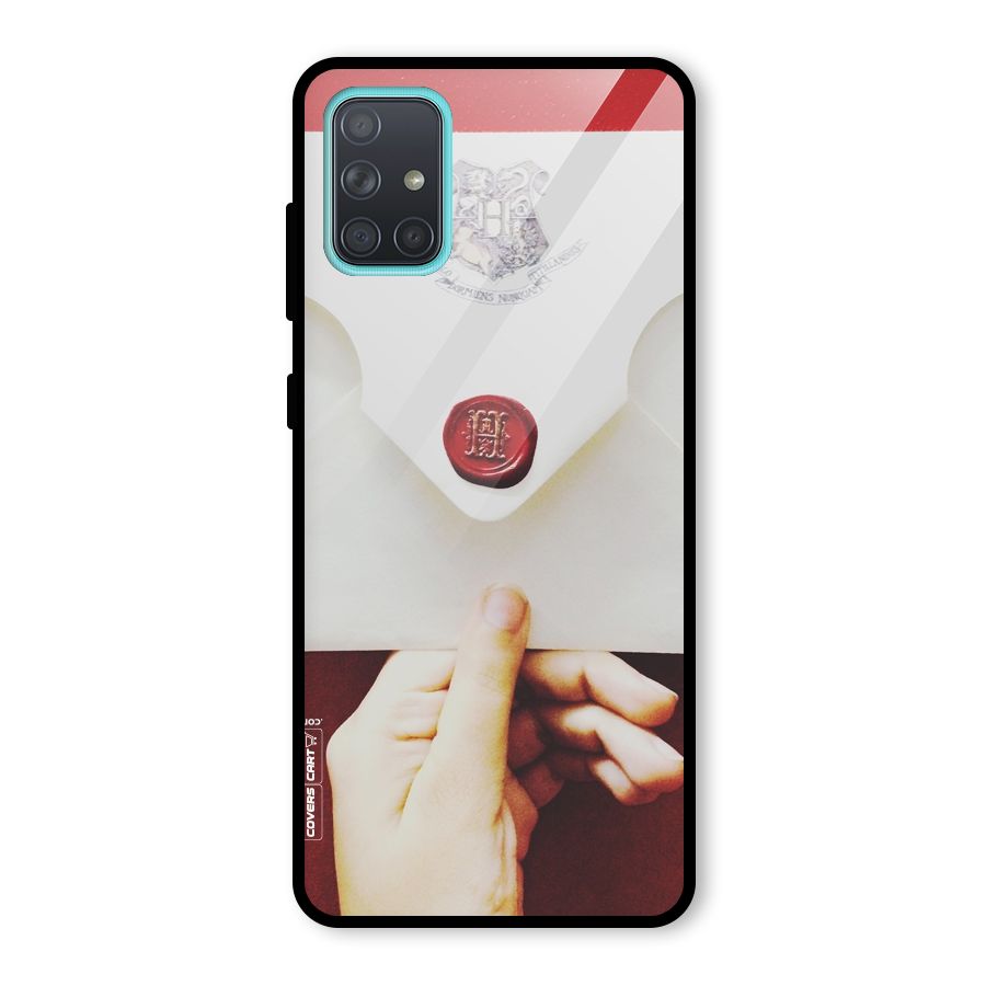 Red Envelope Glass Back Case for Galaxy A71