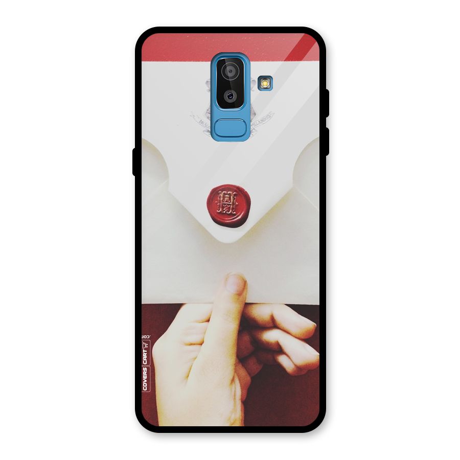 Red Envelope Glass Back Case for Galaxy J8