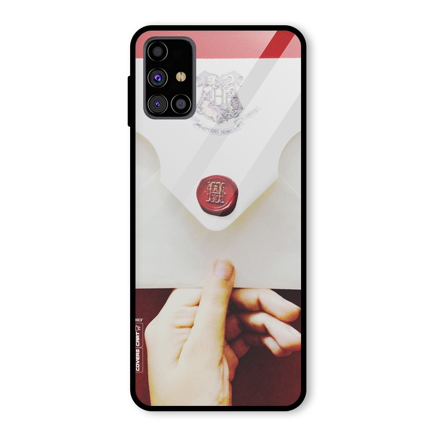 Red Envelope Glass Back Case for Galaxy M31s