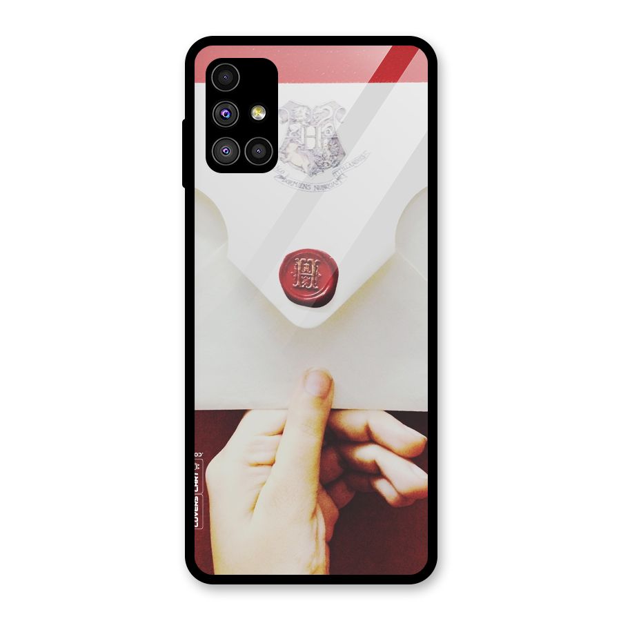 Red Envelope Glass Back Case for Galaxy M51