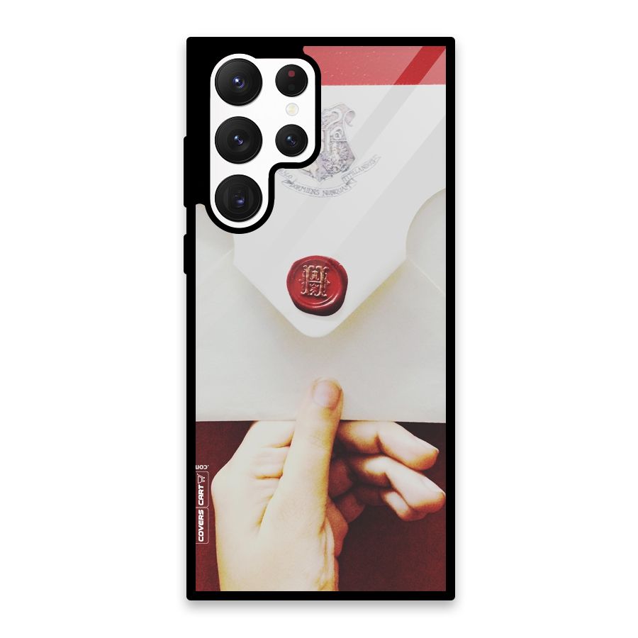 Red Envelope Glass Back Case for Galaxy S22 Ultra 5G