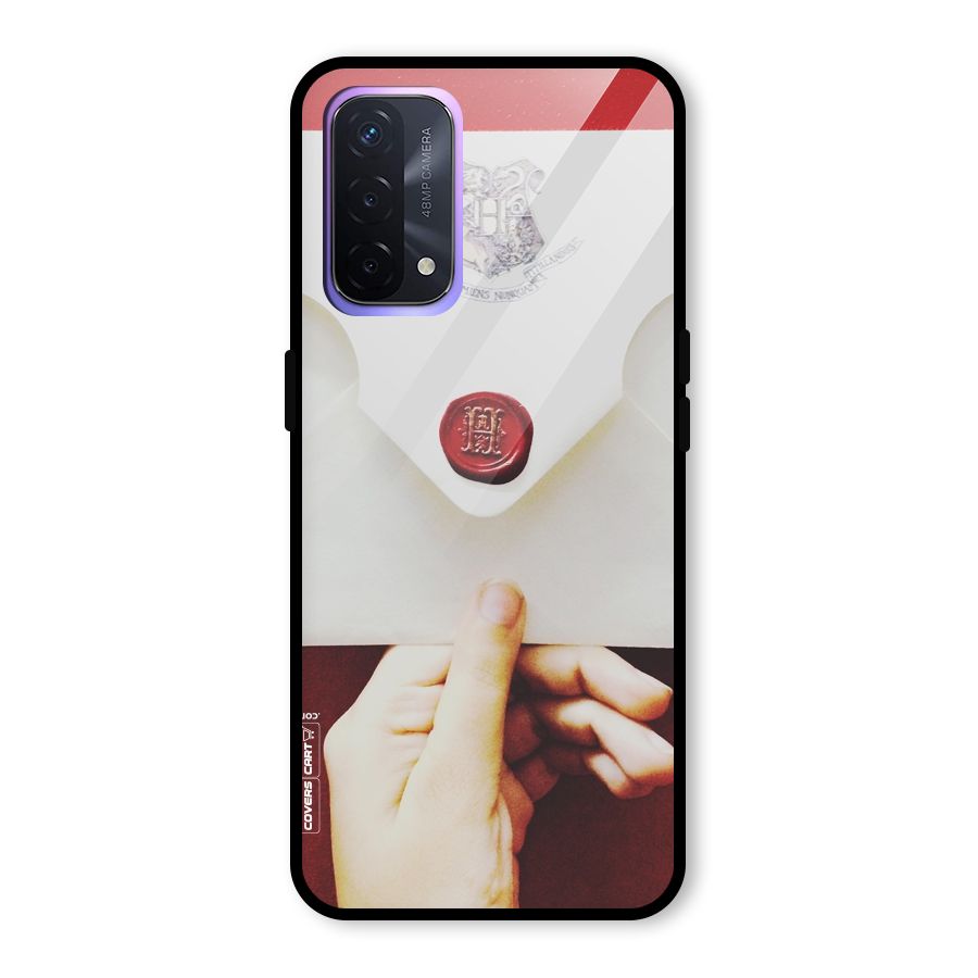 Red Envelope Glass Back Case for Oppo A74 5G