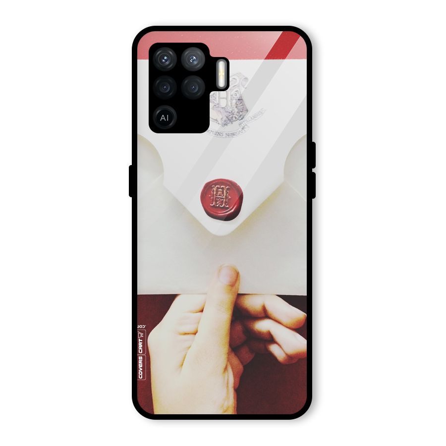 Red Envelope Glass Back Case for Oppo F19 Pro