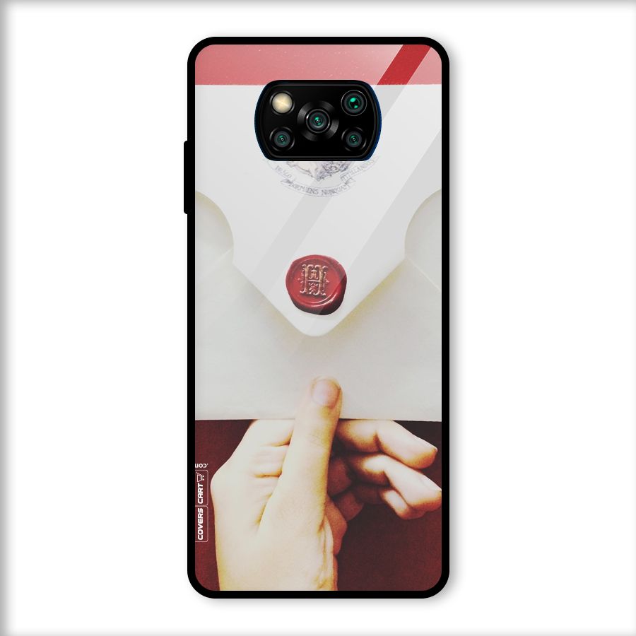 Red Envelope Glass Back Case for Poco X3