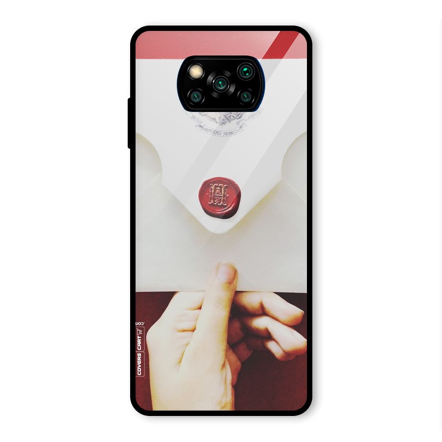 Red Envelope Glass Back Case for Poco X3 Pro