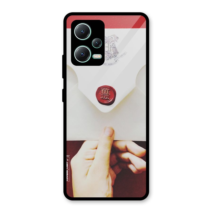 Red Envelope Glass Back Case for Redmi Note 12 5G