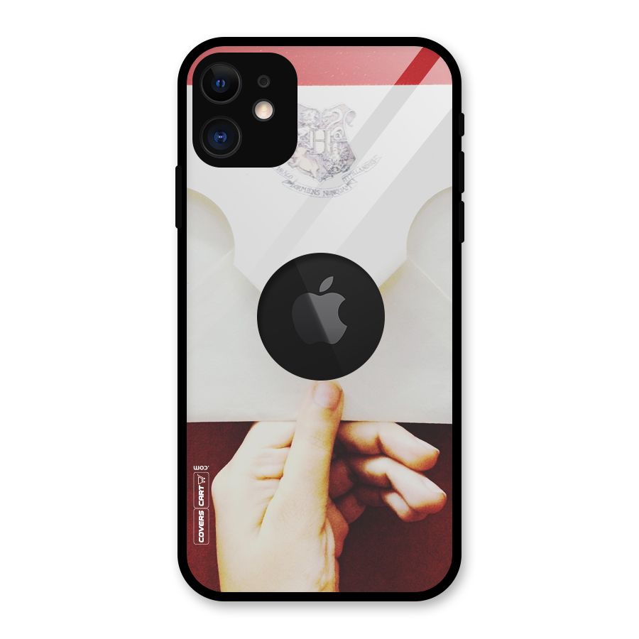 Red Envelope Glass Back Case for iPhone 11 Logo Cut