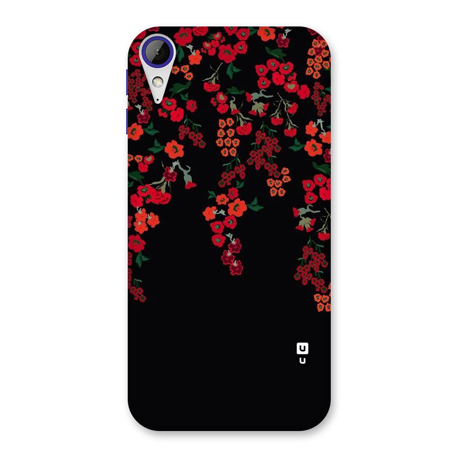 Red Floral Pattern Back Case for Desire 830