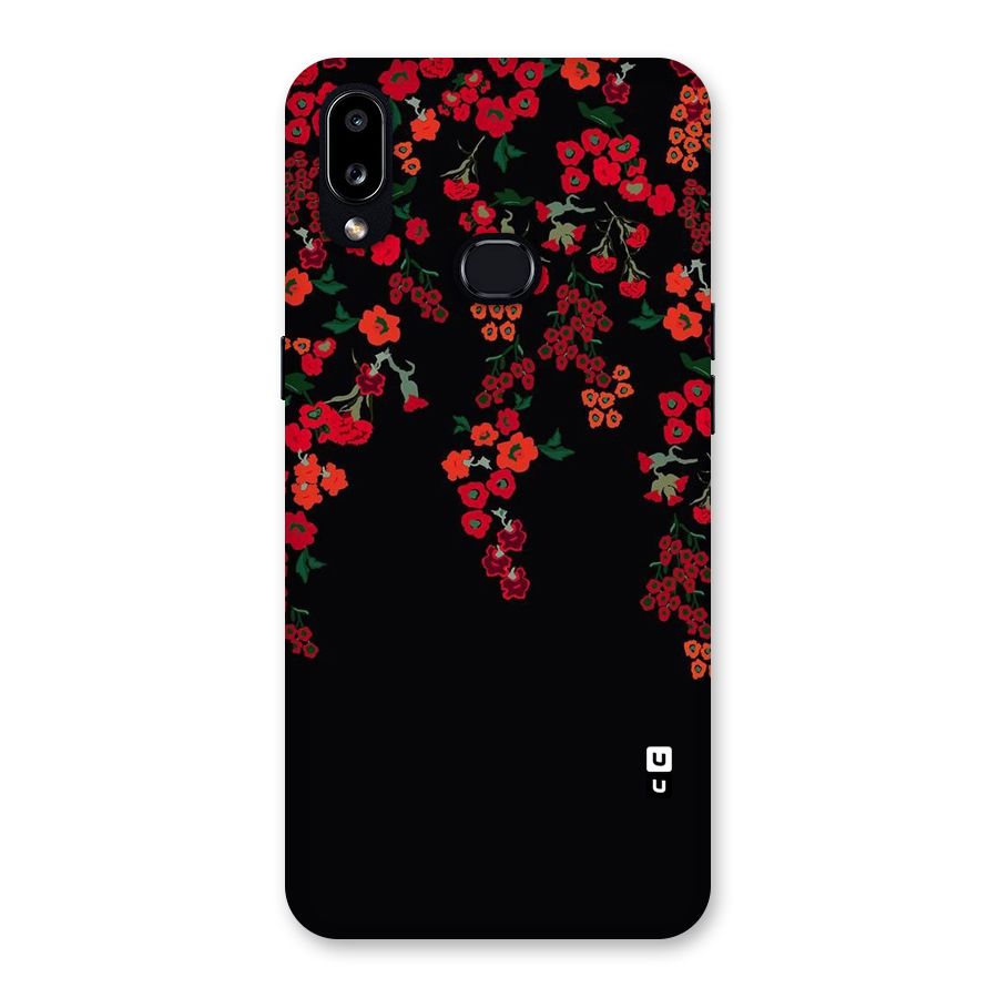 Red Floral Pattern Back Case for Galaxy A10s