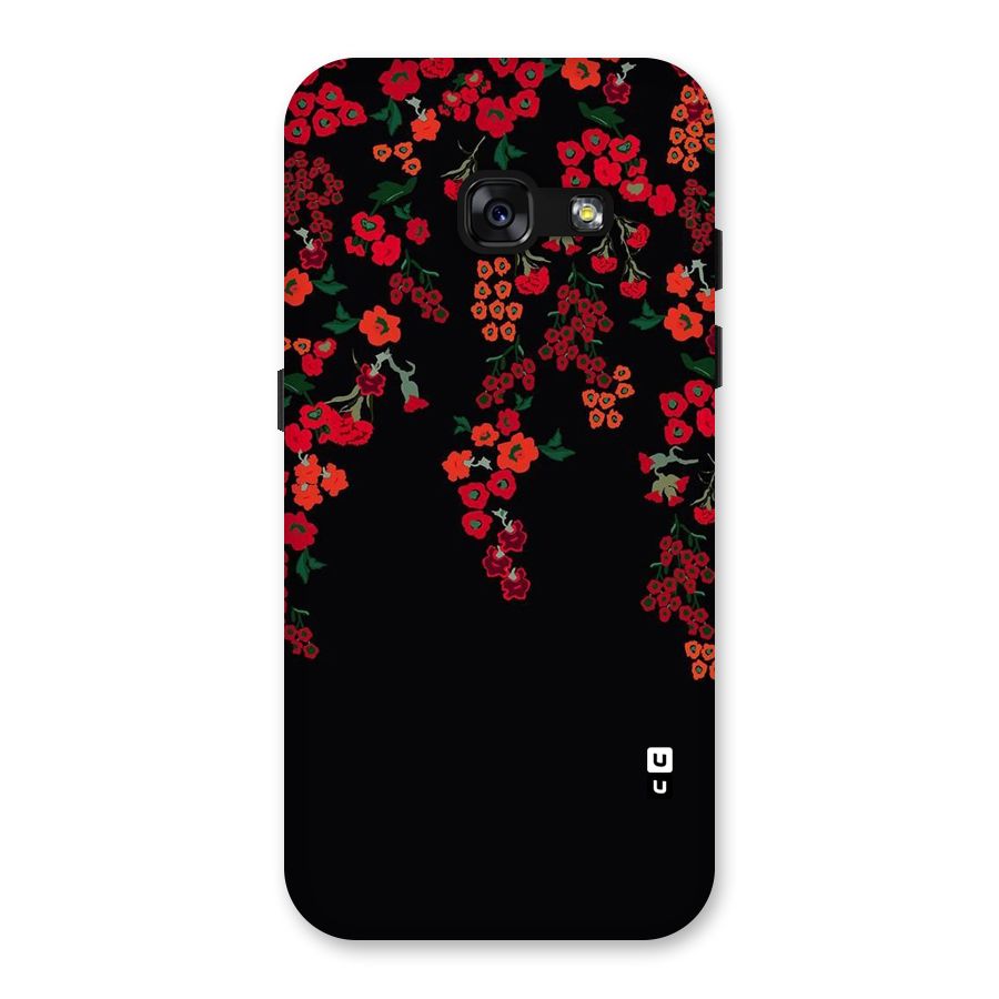 Red Floral Pattern Back Case for Galaxy A3 (2017)