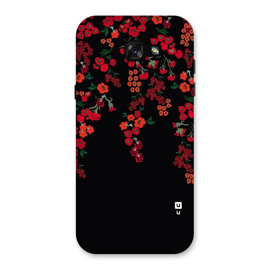 Red Floral Pattern Back Case for Galaxy A7 (2017)