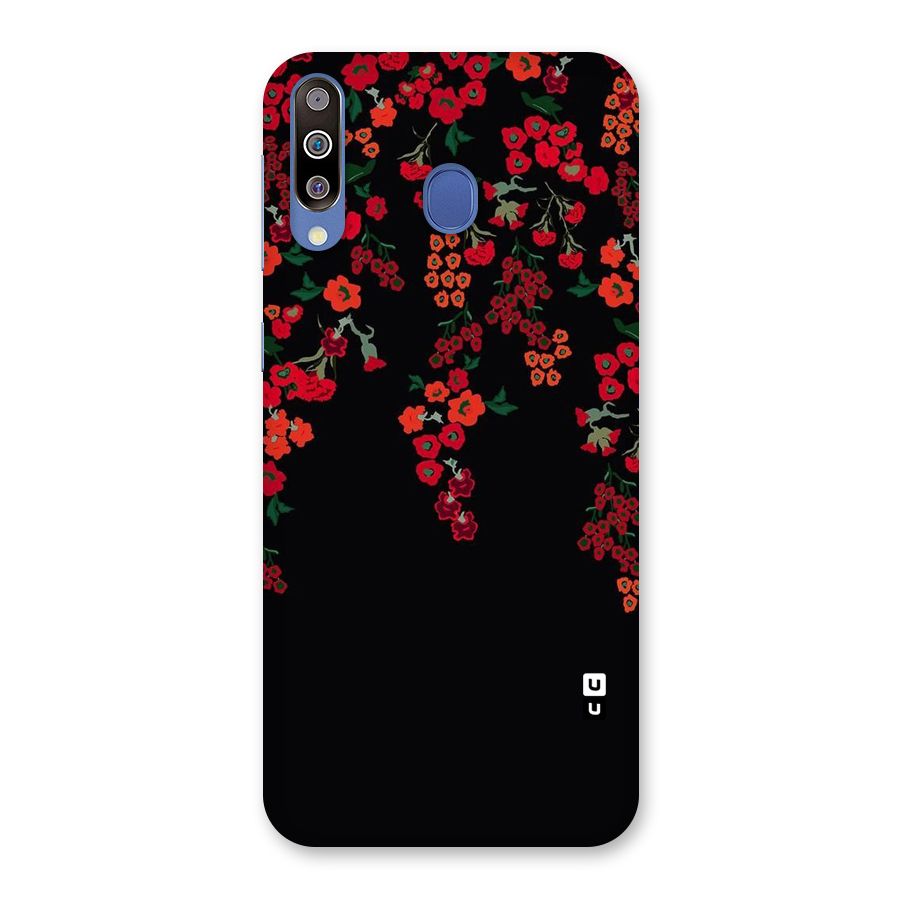 Red Floral Pattern Back Case for Galaxy M30
