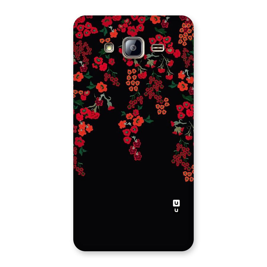 Red Floral Pattern Back Case for Galaxy On5