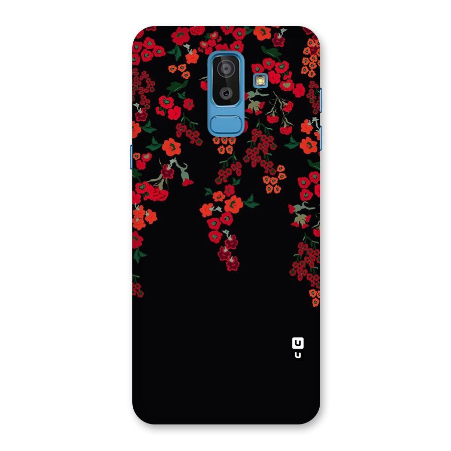Red Floral Pattern Back Case for Galaxy On8 (2018)