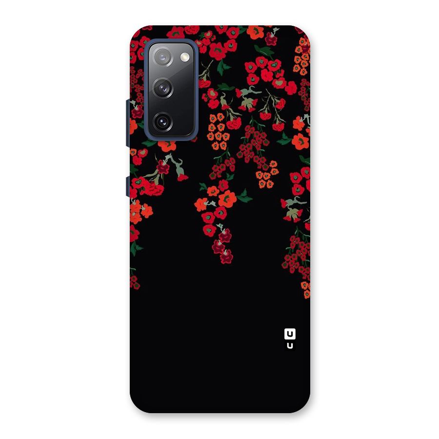 Red Floral Pattern Back Case for Galaxy S20 FE