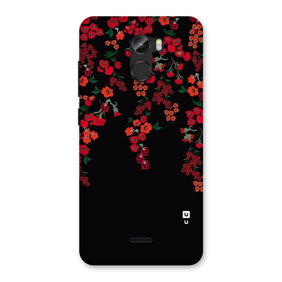 Red Floral Pattern Back Case for Gionee X1