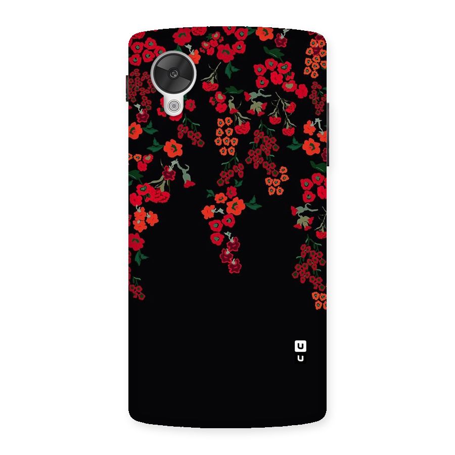 Red Floral Pattern Back Case for Google Nexsus 5