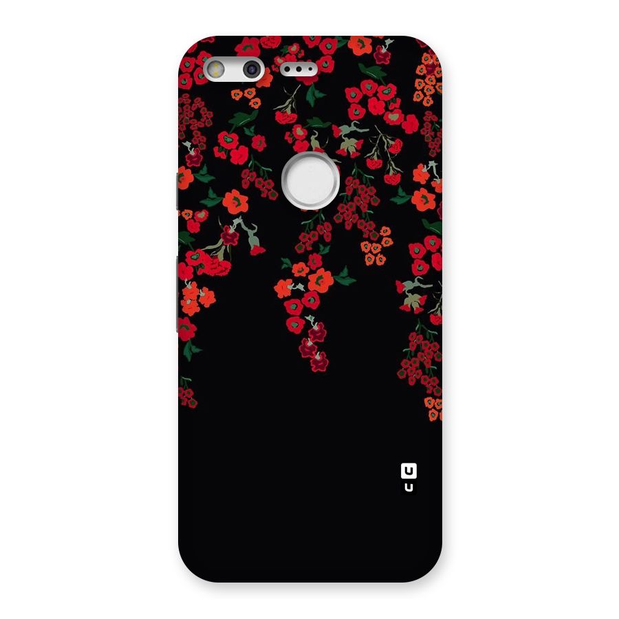 Red Floral Pattern Back Case for Google Pixel
