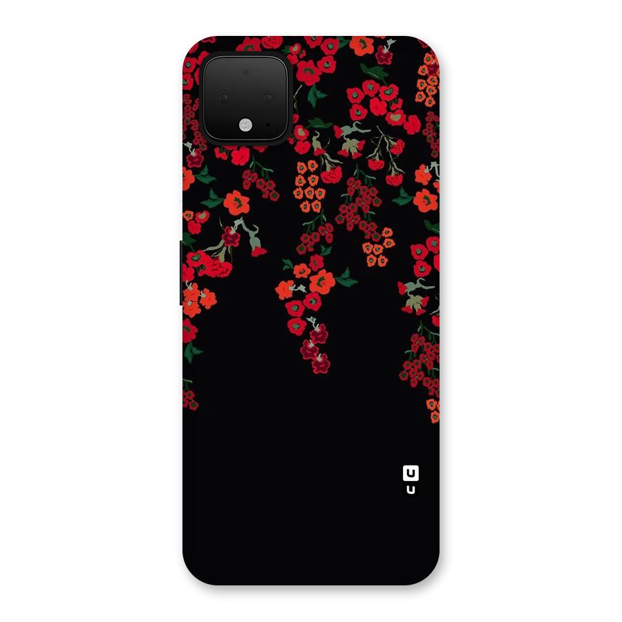 Red Floral Pattern Back Case for Google Pixel 4 XL