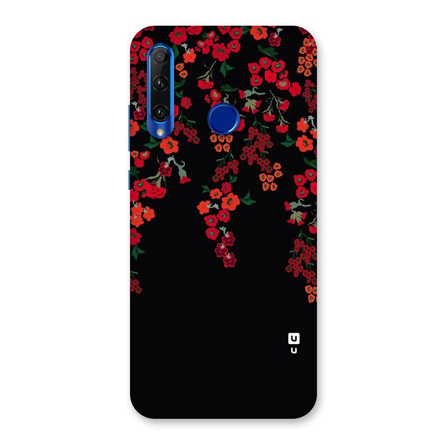 Red Floral Pattern Back Case for Honor 20i