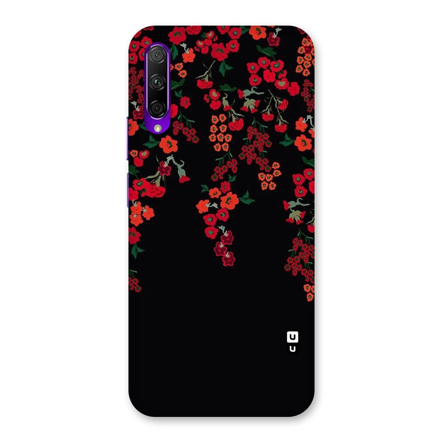 Red Floral Pattern Back Case for Honor 9X Pro