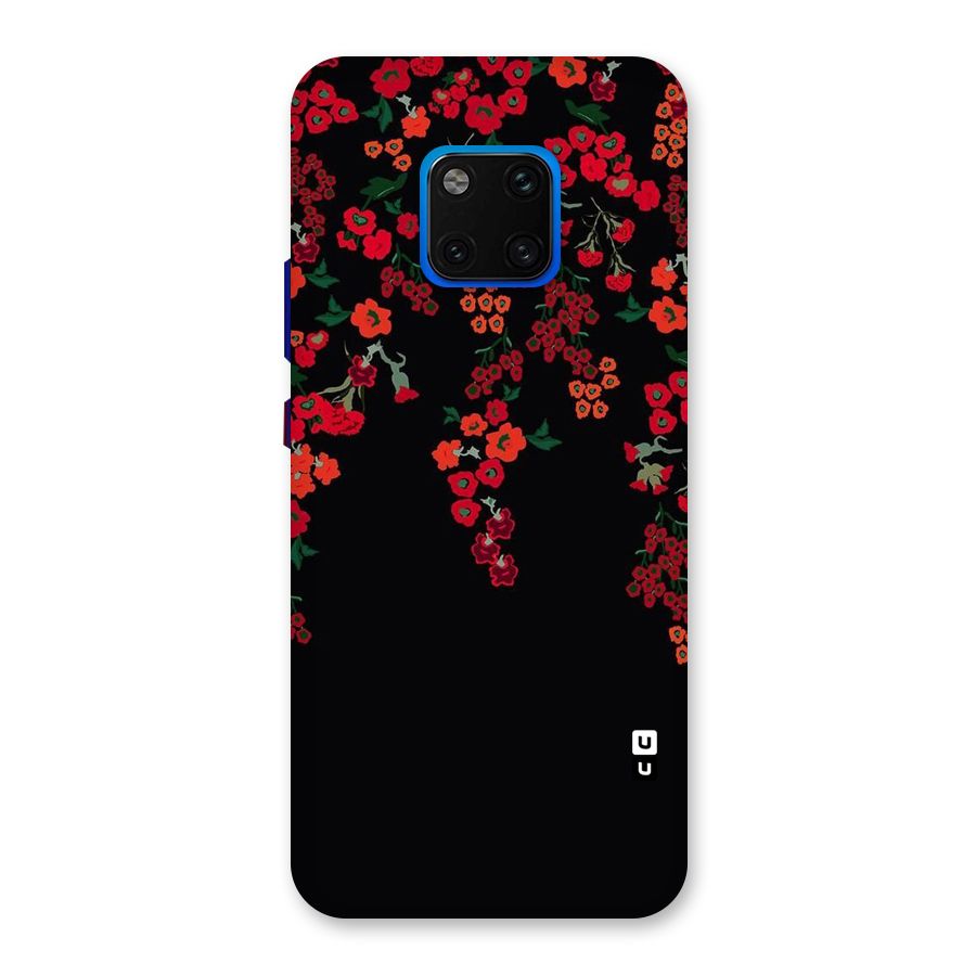 Red Floral Pattern Back Case for Huawei Mate 20 Pro