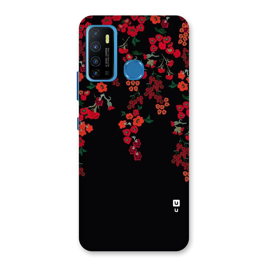 Red Floral Pattern Back Case for Infinix Hot 9