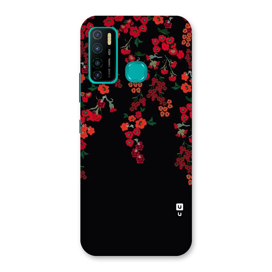Red Floral Pattern Back Case for Infinix Hot 9 Pro